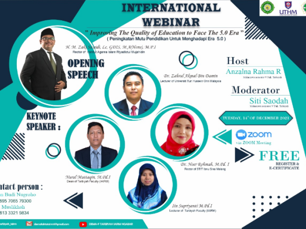 SADAR TENTANG “THE 5.0 ERA”, DEMA F-TARBIYAH GELAR WEBINAR INTERNASIONAL