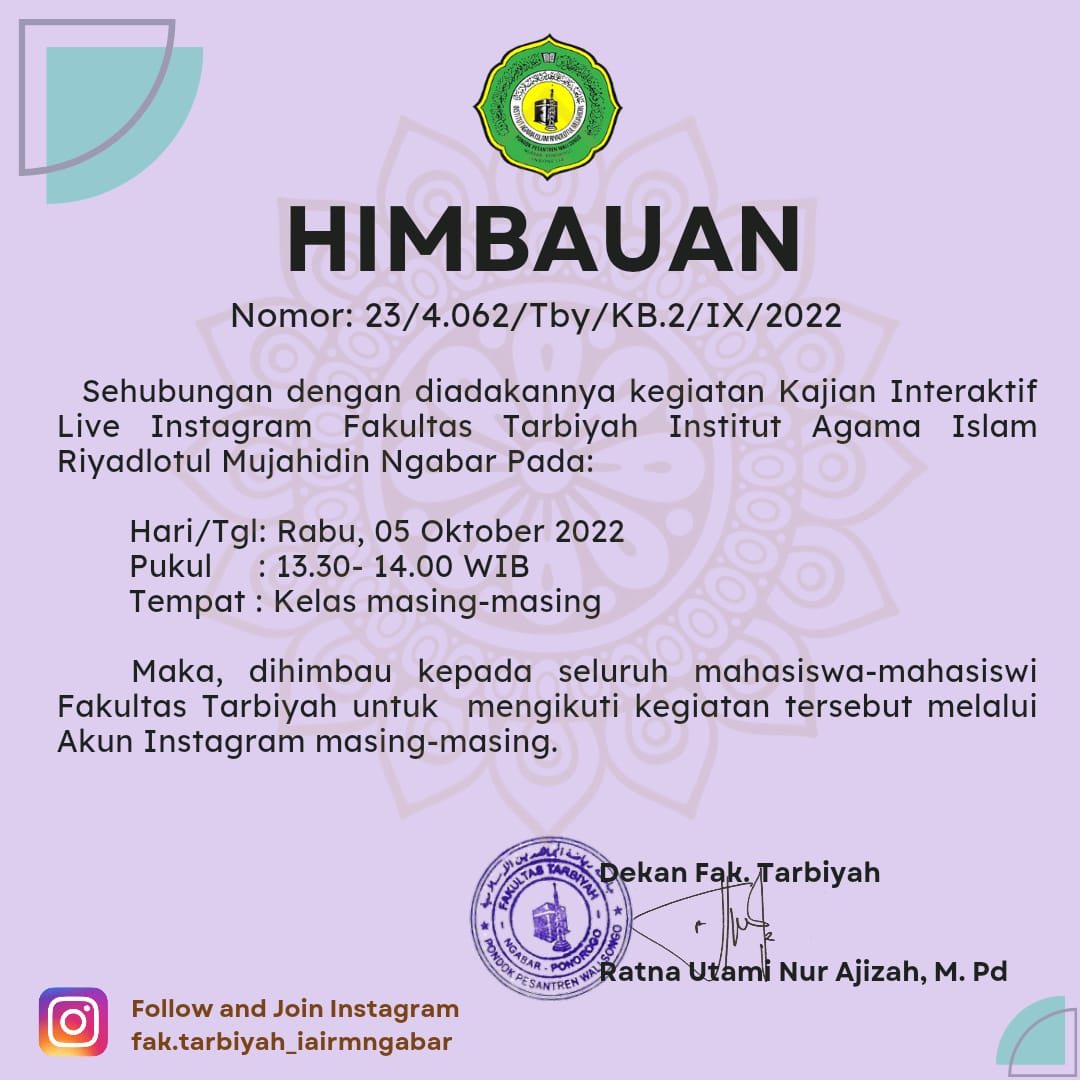 Himbauan Mengikuti Kajian Interaktif